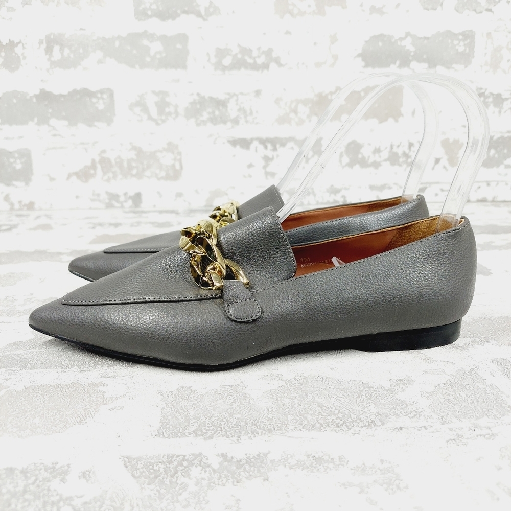 New New Linea Paolo Women’s Gray Mabel Pointed Toe Flats F288